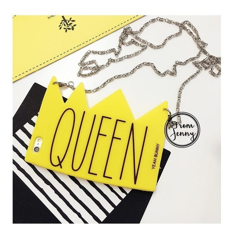 Funda Queen Para iPhone Cadena Dama Mujer Reina Elite Chic