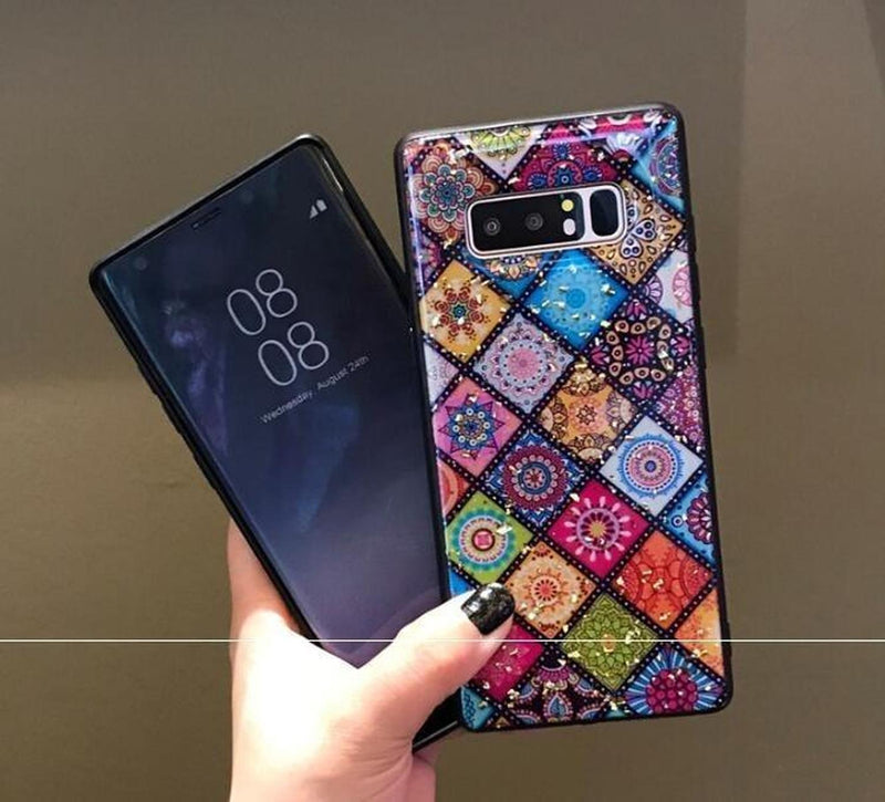 Funda Huawei Mandala Rombos Dama Mujer Arte Dibujo Hombre