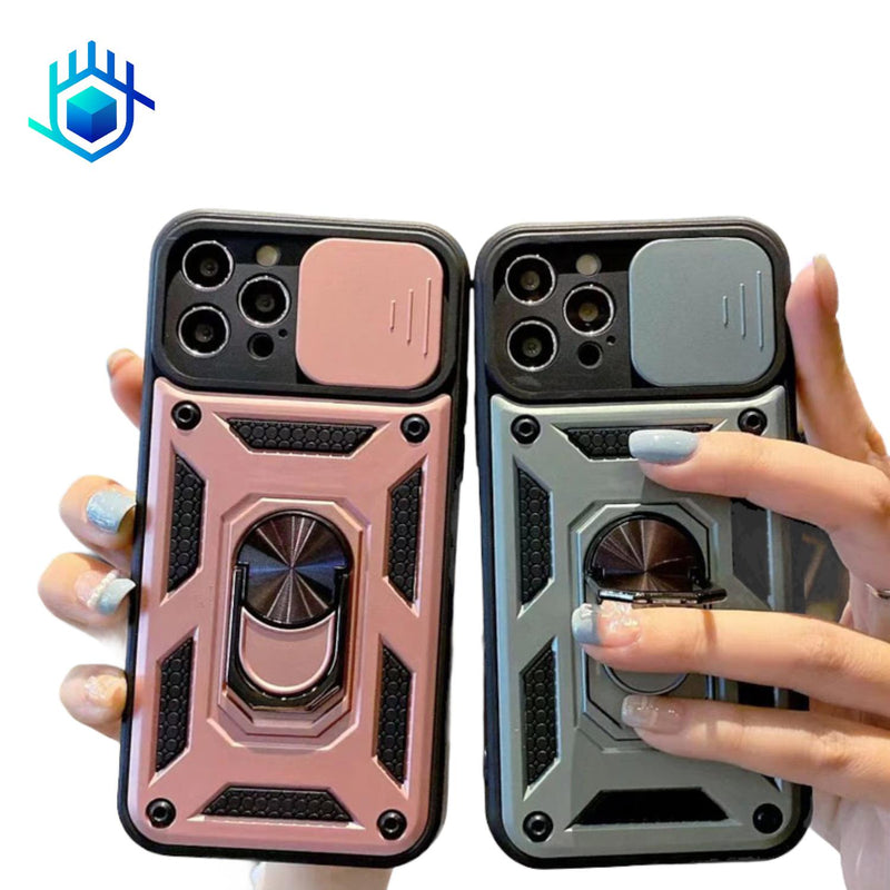 Funda para iPhone Robot V2.0 Anillo + mica Hidrogel Uso Rudo