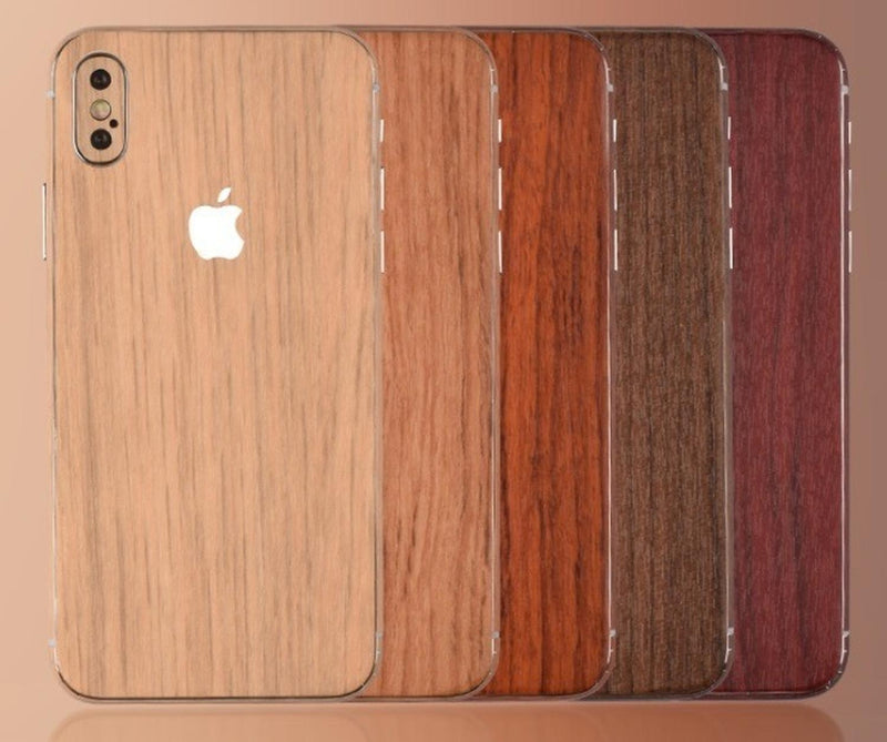 Sticker Tipo Madera iPhone Hombre Mujer Protector Pegatina