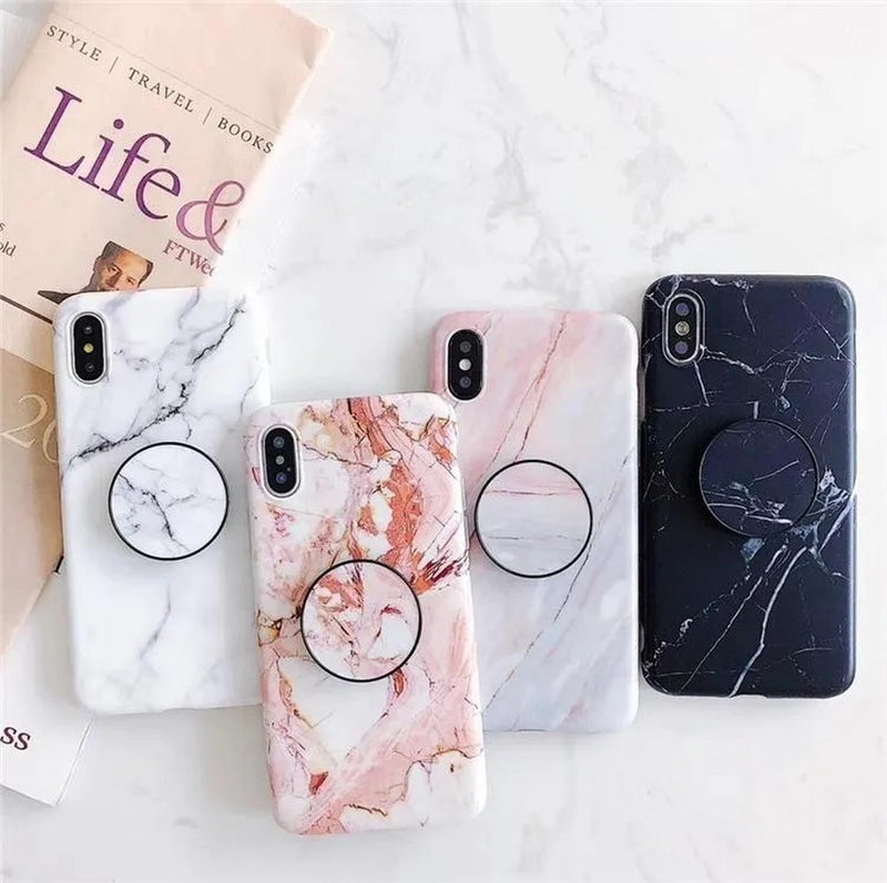 Funda Marmol Compatible Con iPhone Hombre Mujer Goma Moda