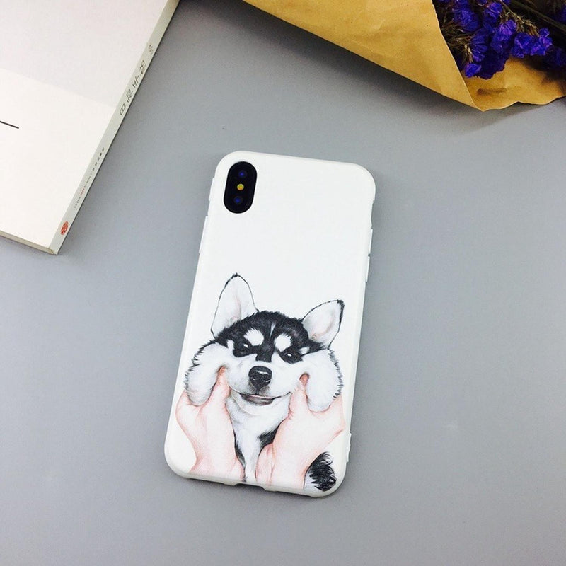 Funda Para iPhone Perro Gato Feliz Hombre Mujer Dog Cat 3d