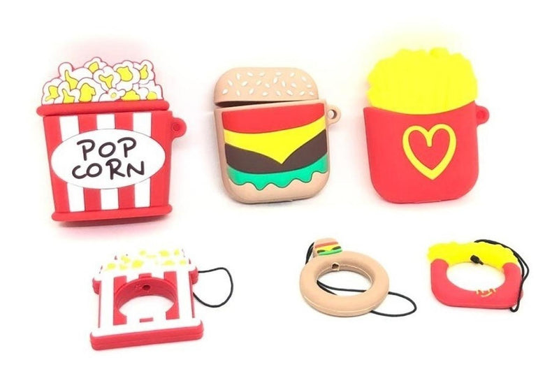 Funda AirPods Fast Food Comida Snack Papas Love Anillo Goma Silicon Resistente Case Dama Hombre Muje