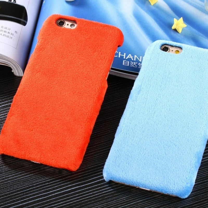 Funda Peluche Para iPhone Fur Terciopelo Dama Mujer Gamuza