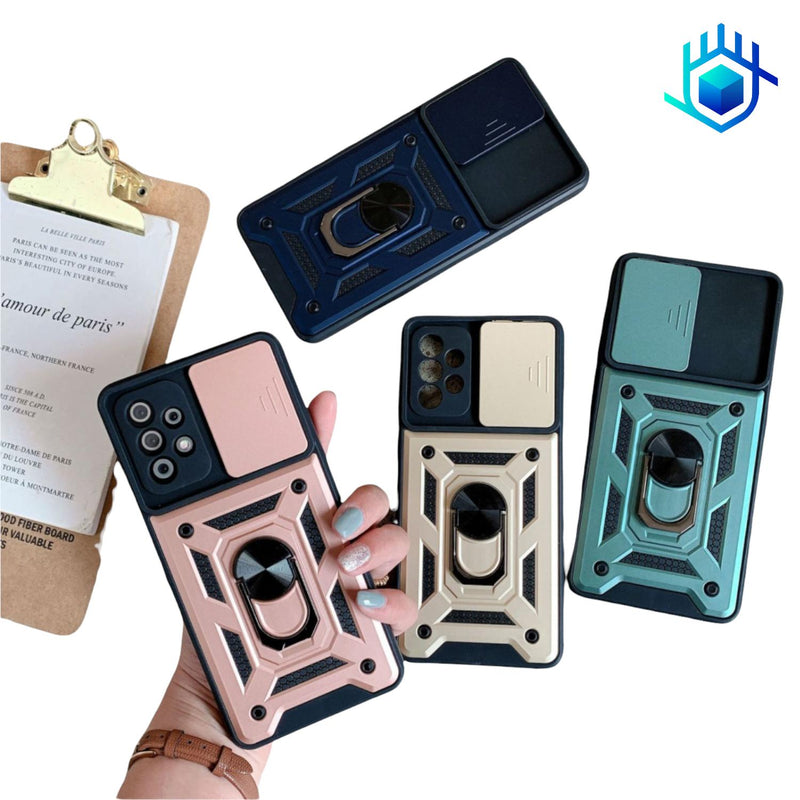 Funda para iPhone Robot V2.0 Anillo + mica Hidrogel Uso Rudo