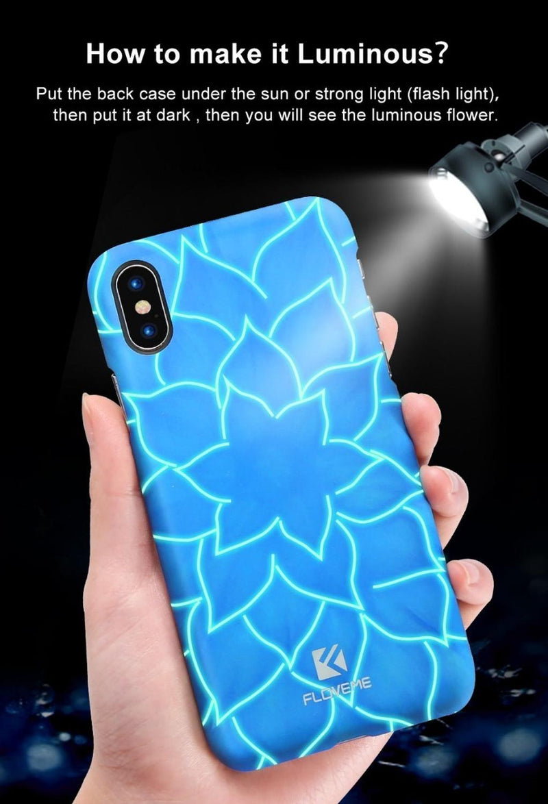 Funda Luminosa Para iPhone Hojas Brilla En Oscuridad Hombre