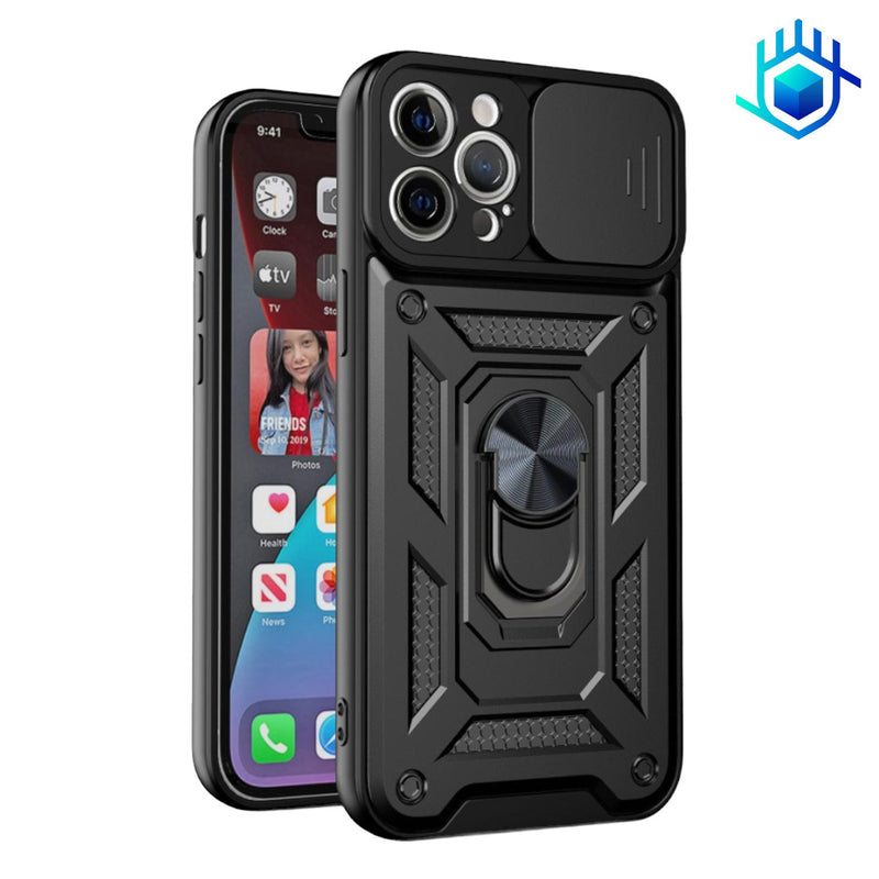 Funda para iPhone Robot V2.0 Anillo + mica Hidrogel Uso Rudo