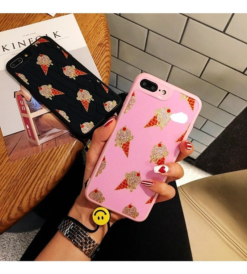 Funda Para iPhone Cono Cereza Chopo Foodie Chispa Dama Mujer