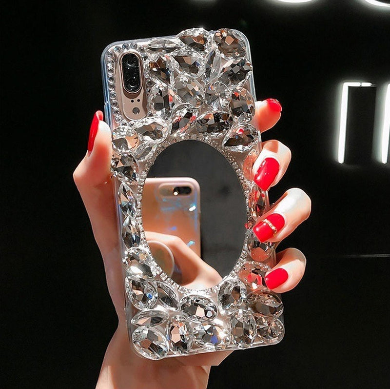 Case Espejo Piedras Colgante Galaxy S8|s9|s10|e|+ Note8/9