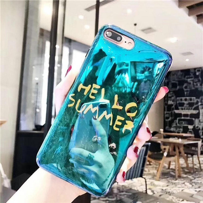 Funda Para iPhone Hello Summer Olas Mar Delfines Case Playa