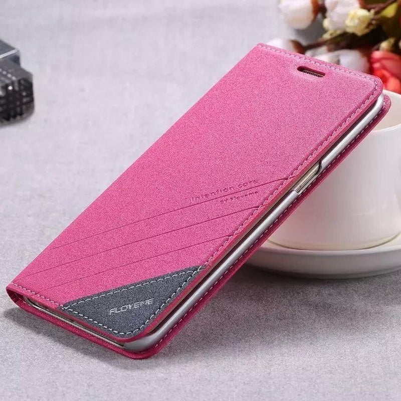 Funda Flip para iPhone Galaxy Cartera Hombre Mujer Billetera