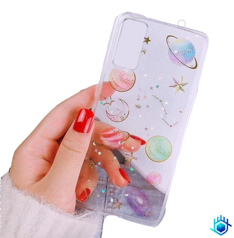 Funda para iPhone Universo Galaxia Estrellas Mujer Hombre 3D