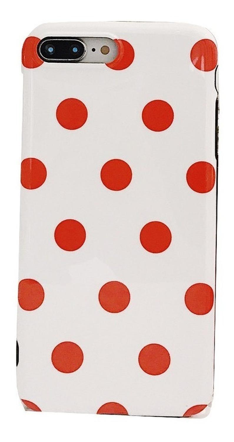 Funda para iPhone Lunares Rojo Puntos Polka Mujer Hombre 3D