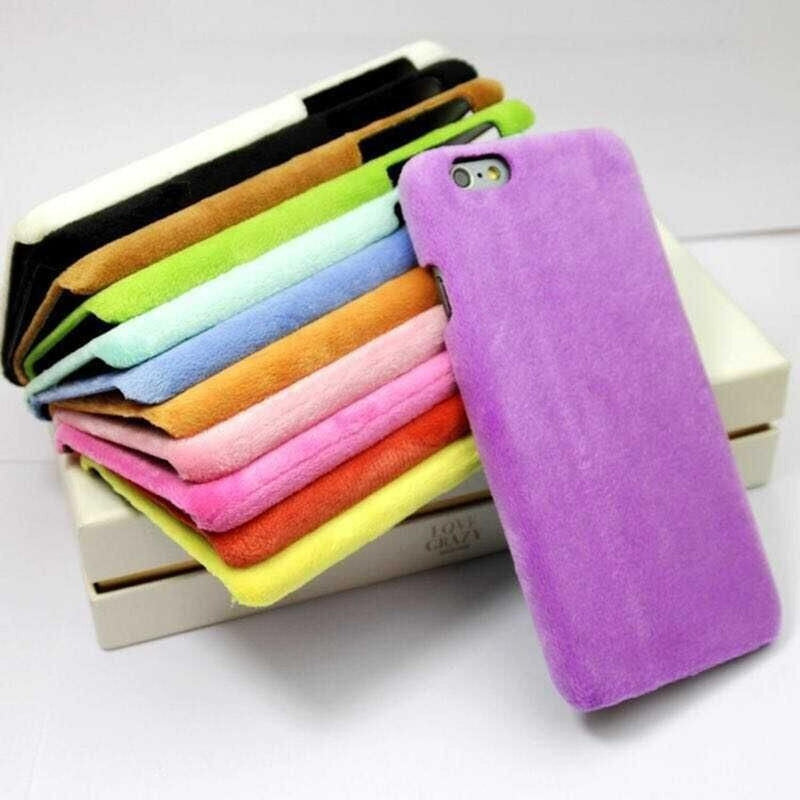 Funda Peluche Para iPhone Fur Terciopelo Dama Mujer Gamuza