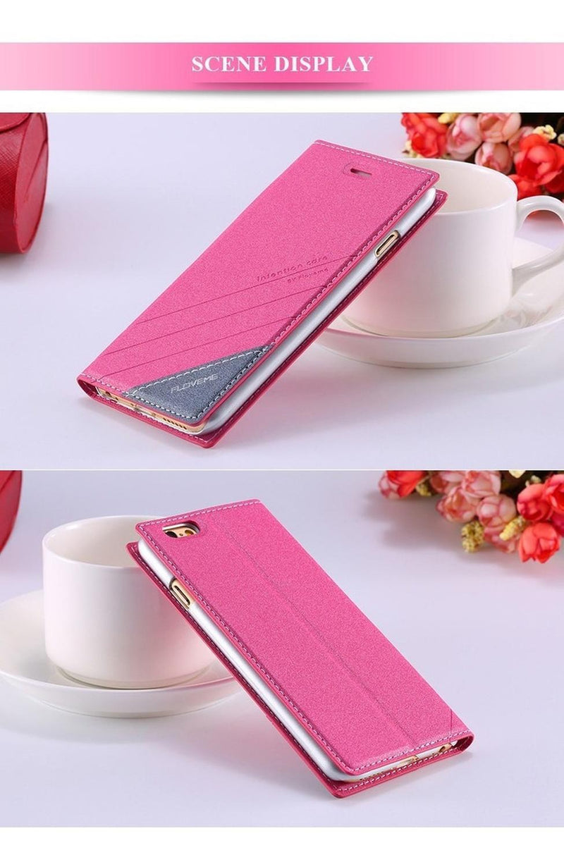 Funda Flip para iPhone Galaxy Cartera Hombre Mujer Billetera