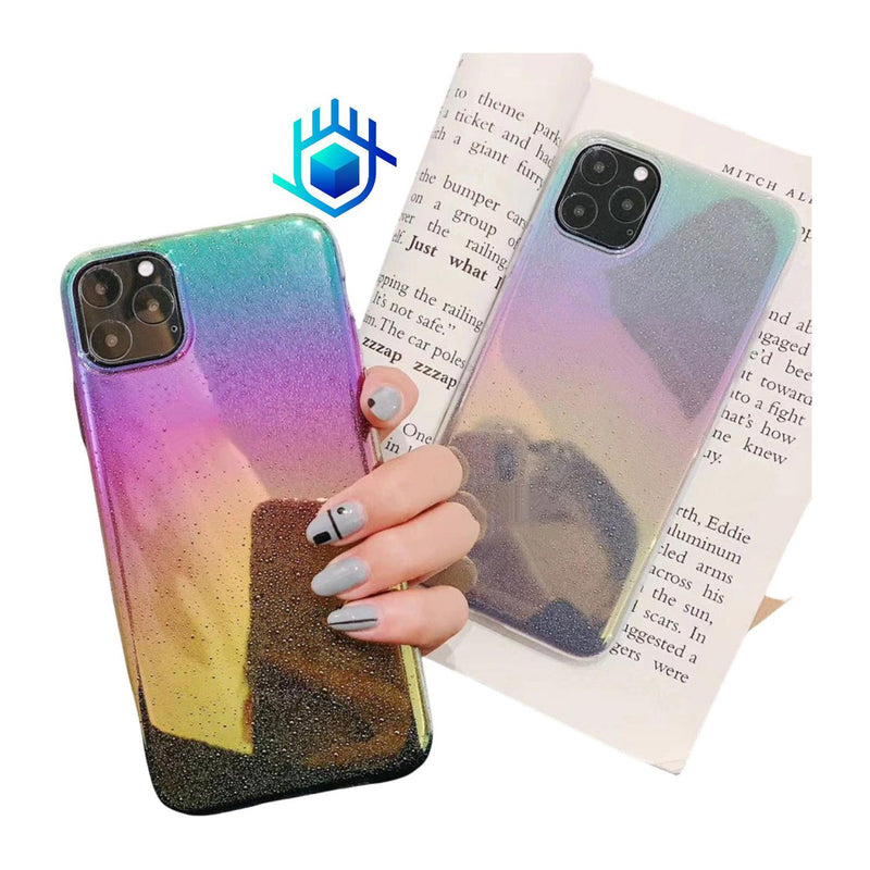 Funda Tornasol para iPhone Ligera Arcoiris Unicornio Mujer