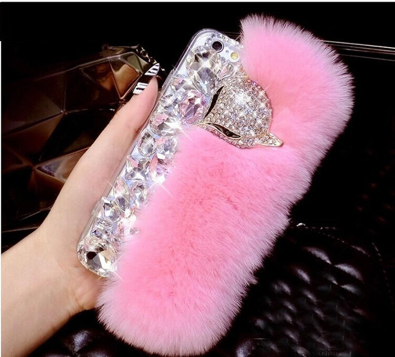 Funda para iPhone Zorro Piedras Diamante Mujer Invierno Frio