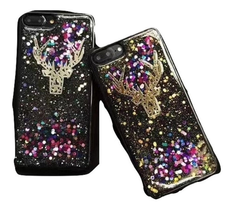 Funda para iPhone Alce Brillos Estrellas Galaxia Reno Foil