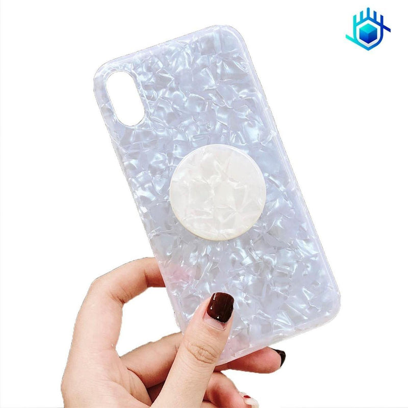 Funda Compatible Con Huawei Cristal Marmol Dama Mujer Case