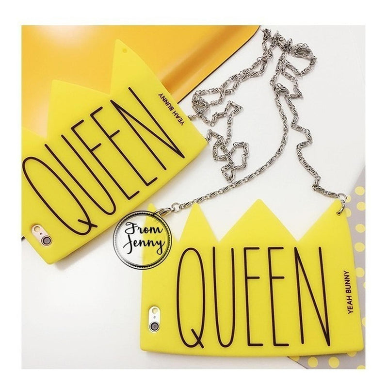 Funda Queen Para iPhone Cadena Dama Mujer Reina Elite Chic