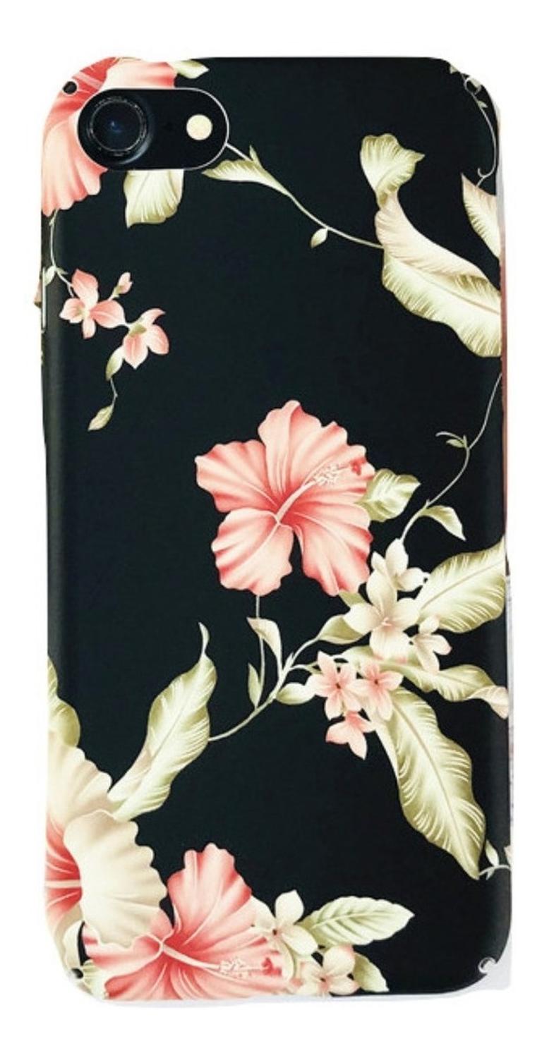 Funda para iPhone Hoja Verde Planta Flores Case Mujer Verano