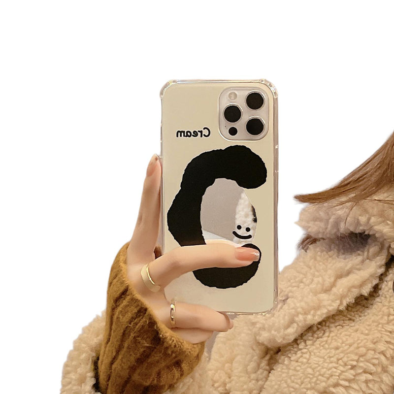 Funda Espejo Goma para iPhone + Mica Ligera Resistente Mujer