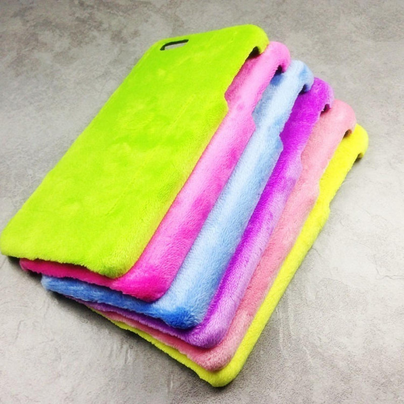 Funda Peluche Para iPhone Fur Terciopelo Dama Mujer Gamuza