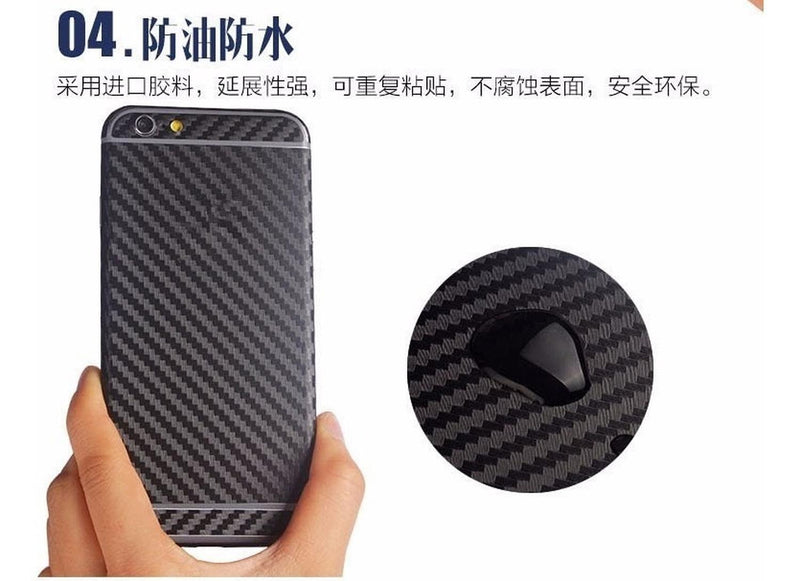 Sticker Para iPhone Fibra Carbon Hombre Mujer Protector 3d