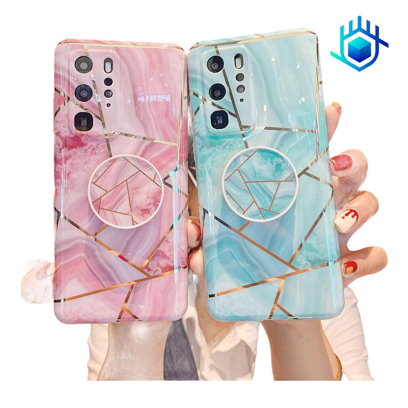 Funda Para Huawei + Mica Lineas Case Mujer Protector Mujer