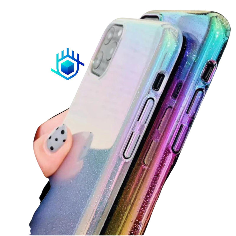 Funda Nebula Huawei Tornasol Arcoiris Unicornio Mujer Hombre