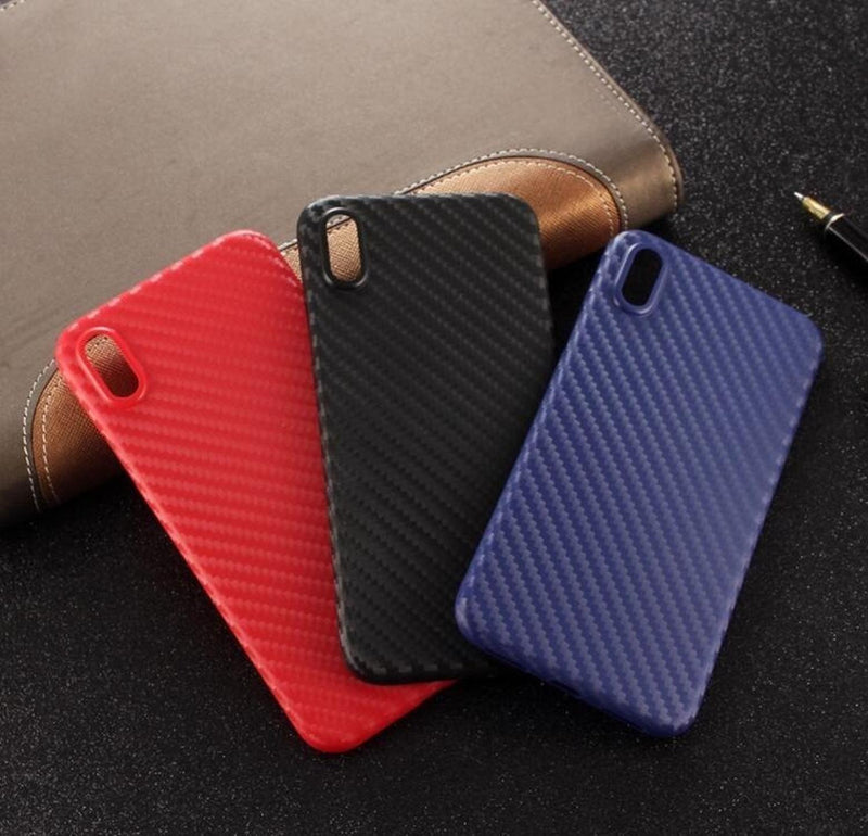 Funda Para iPhone Goma Carbon Protector Hombre Mujer Lineas