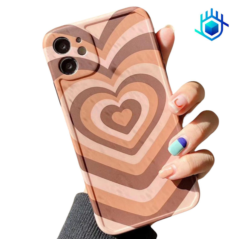 Funda Corazon para iPhone+Mica Mujer Dama Protector Uso Rudo