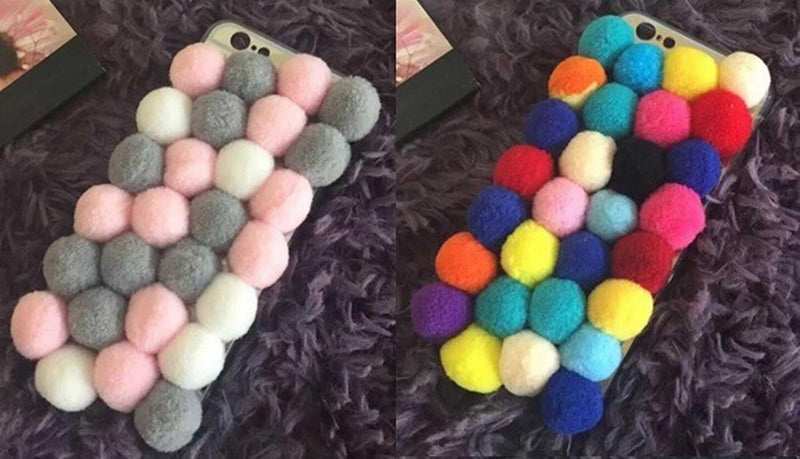 Funda para iPhone Bolas Algodon Arcoiris Manualidades Mama