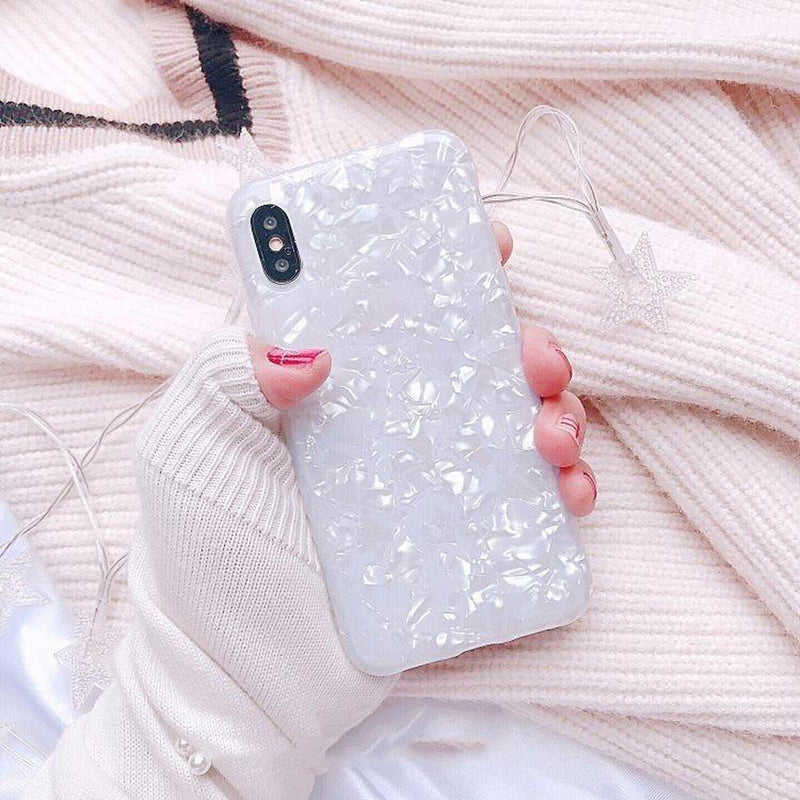 Funda Compatible Con Huawei Cristal Marmol Dama Mujer Case