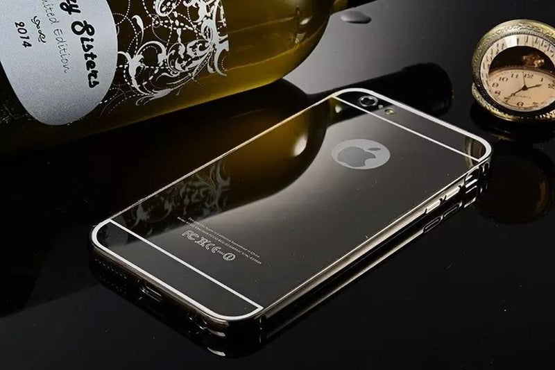 Case Para iPhone De Aluminio Espejo Bumper Resistente Uso Rudo Metal Funda Hombre Mujer Dama Caballe