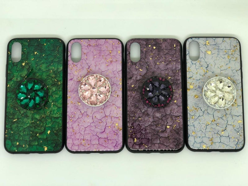 Funda Marmol Para iPhone con Diamantes Mujer Case Brillo 3D