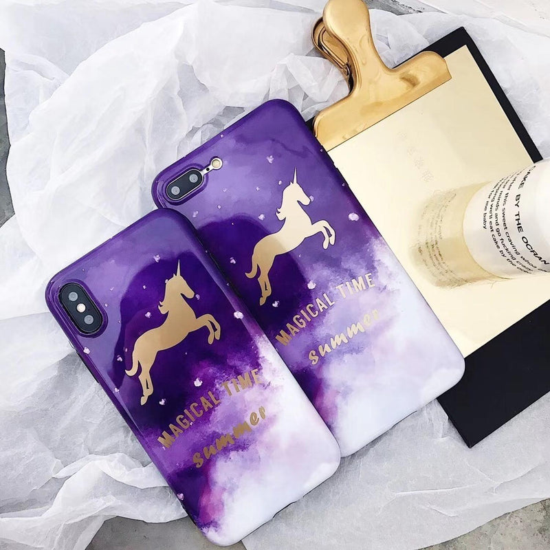 Funda Para iPhone Magical Unicornio Mujer Galaxia Universo