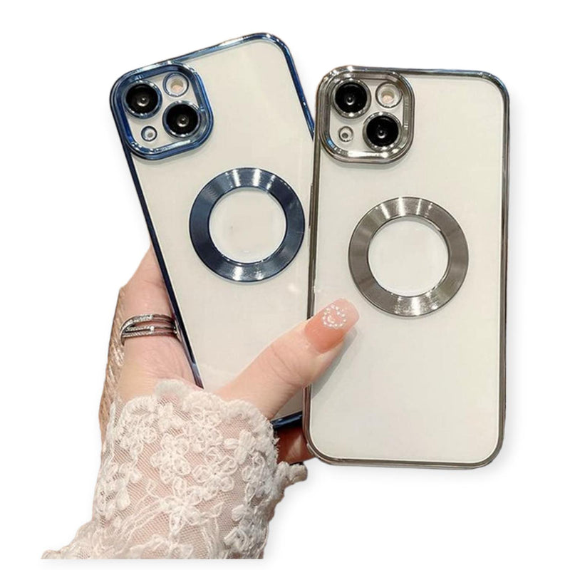 Funda Lujo Goma para iPhone XS Max + Mica Protector Elegante