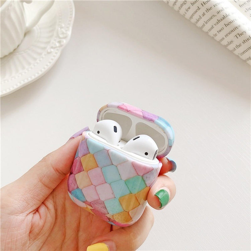 Funda para AirPods Rigida Marmol Mandala Case Mujer Hombre