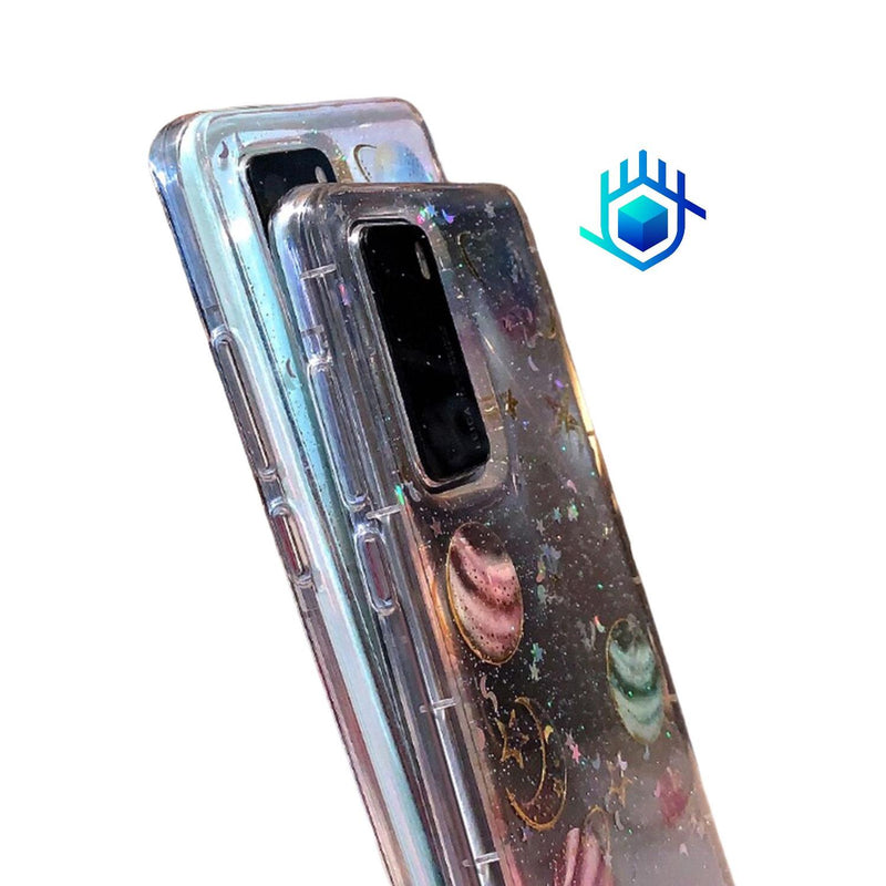 Case Galaxia Huawei Universo Estrellas Mujer Hombre Brillos