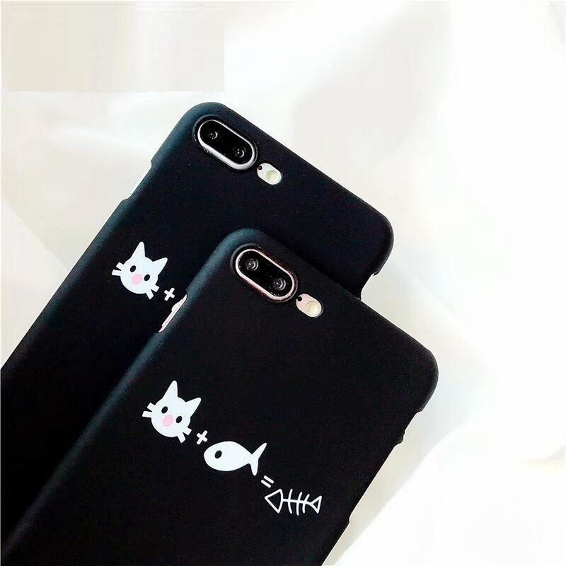 Funda Para iPhone Gato Pez Michi Pescado Gatito Divertida