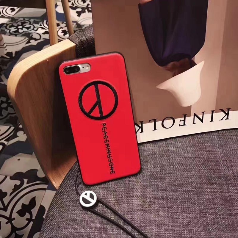 Funda Para iPhone Paz + Colguije 3d Peace Amor Hombre Mujer