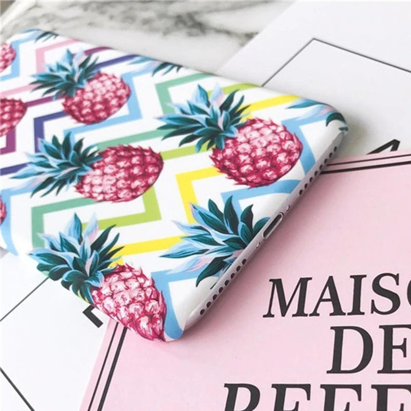 Funda Piña Retro Para iPhone Vintage Dama Hombre Mujer Playa