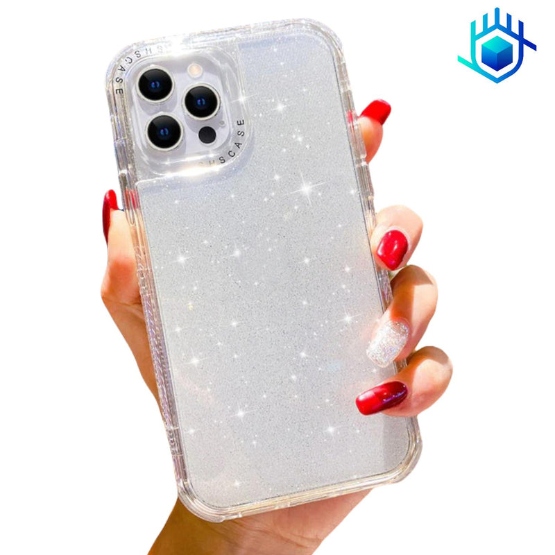 Funda para iPhone 360 Brillos+Mica Protector Reforzada Mujer