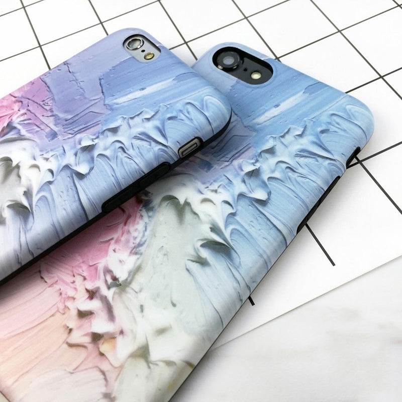 Funda Para iPhone Pintura Oleo Pastel Hombre Mujer Arte Moda