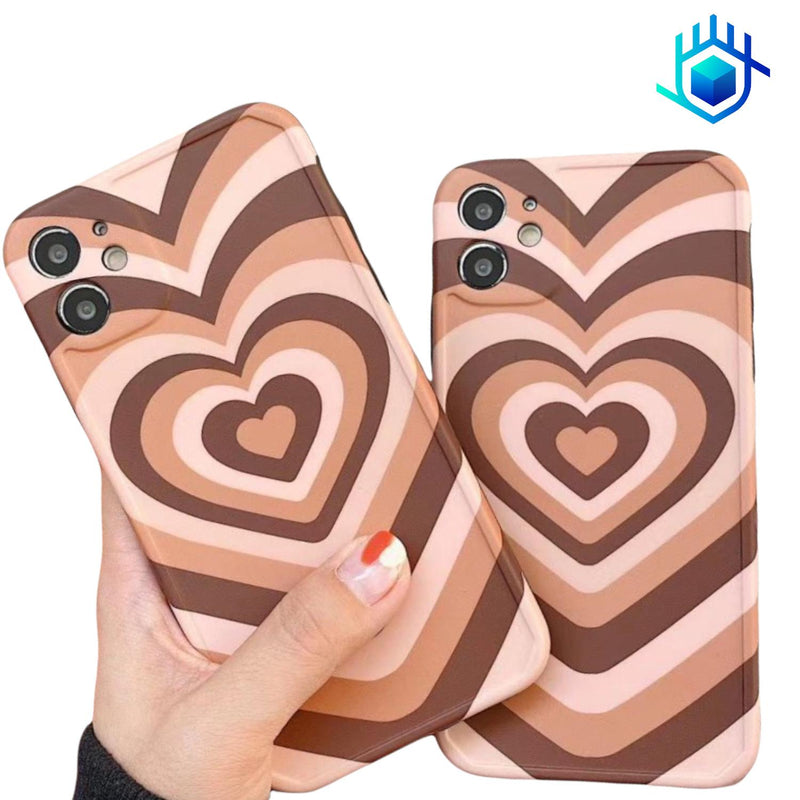 Funda Corazon para iPhone+Mica Mujer Dama Protector Uso Rudo