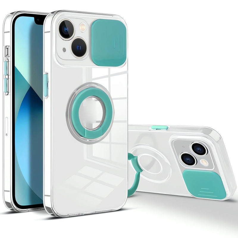 Funda Protectora Camara con Anillo para iPhone 13 Pro + Mica