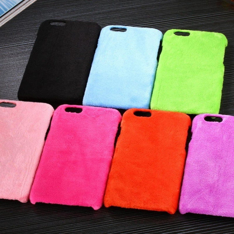 Funda Peluche Para iPhone Fur Terciopelo Dama Mujer Gamuza