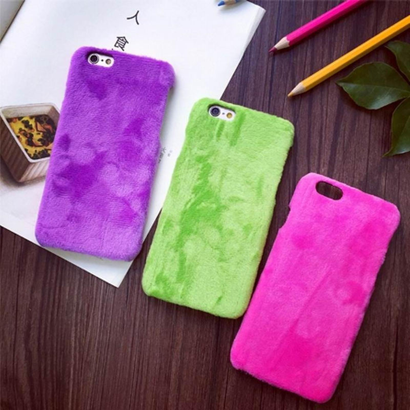 Funda Peluche Para iPhone Fur Terciopelo Dama Mujer Gamuza