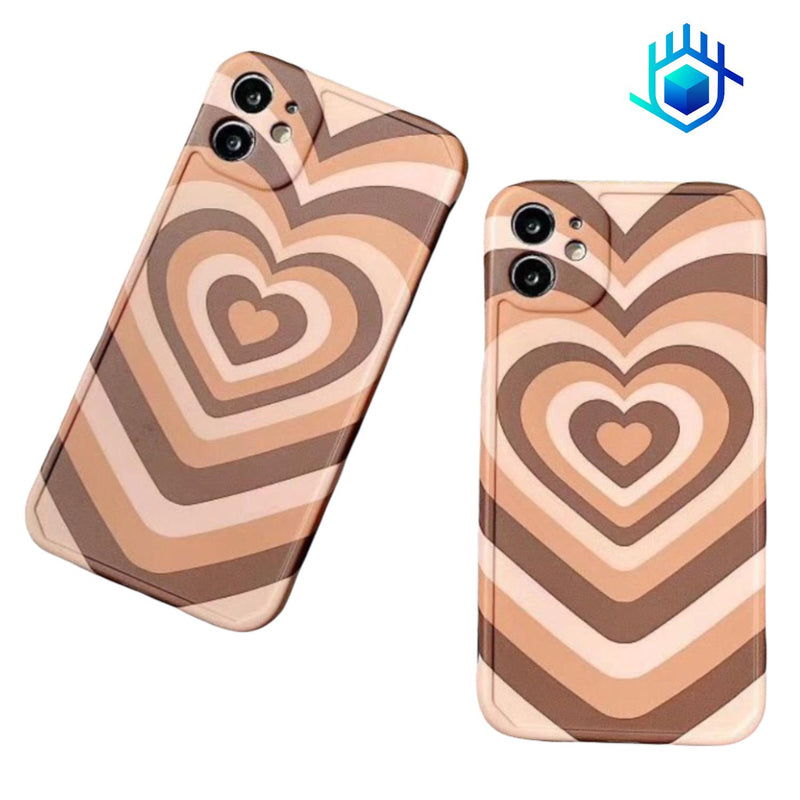 Funda Corazon para iPhone+Mica Mujer Dama Protector Uso Rudo